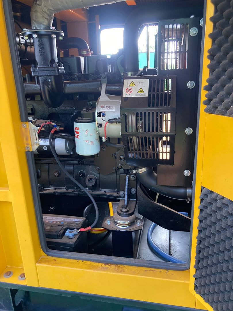 Generator engine during a RUNHTec service visit
